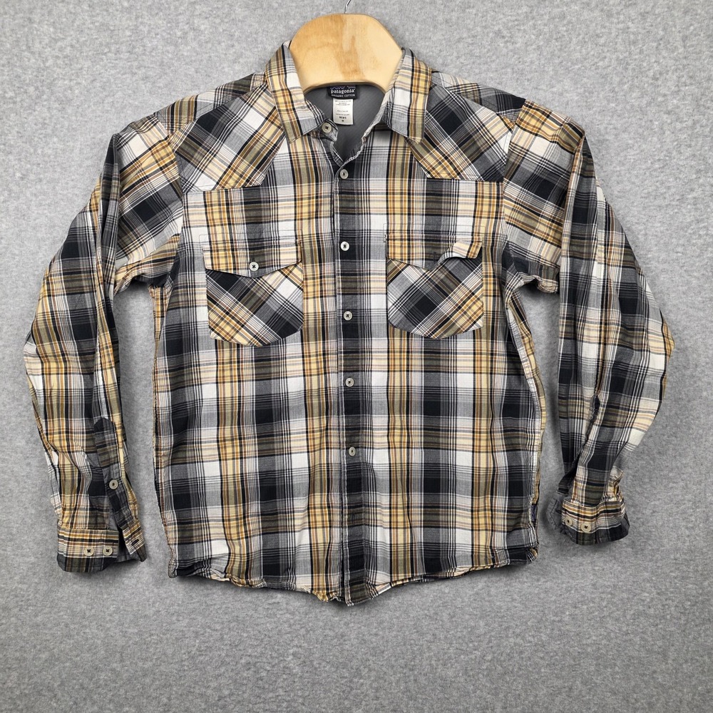 Patagonia Shirt Mens Medium Multicolor Plaid Organic Cotton Long Sleeve
